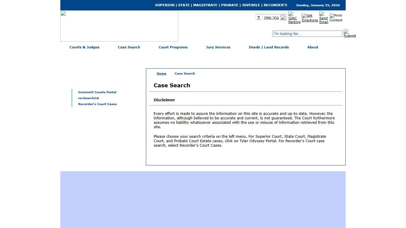 Gwinnett Courts - Case Search